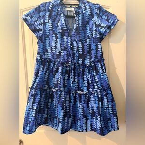Stylish Blue Patterned Dress